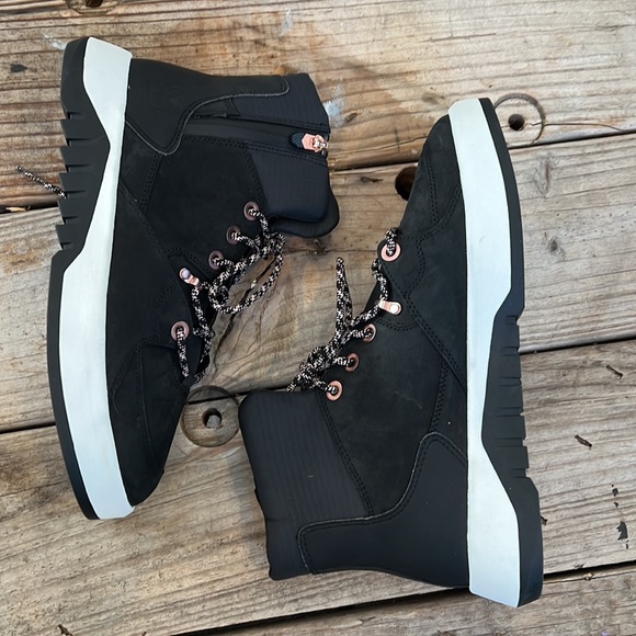 NEW TIMBERLAND Black White Rose Gold SUPAWAY ReBOTL SNEAKER Boot shoes US 9 40 - Picture 2 of 7